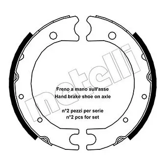 METELLI 53-0440 - Jeu de mâchoires de frein, frein de stationnement
