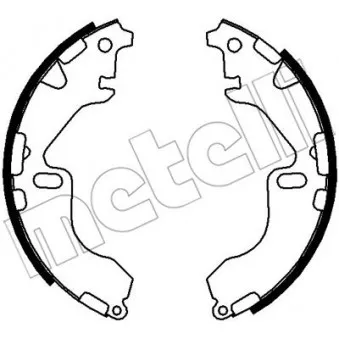 Jeu de mâchoires de frein METELLI [53-0448]