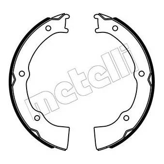 Jeu de mâchoires de frein, frein de stationnement METELLI [53-0500]