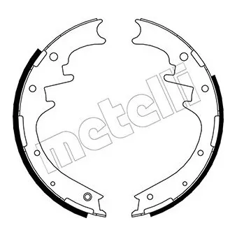 Jeu de mâchoires de frein METELLI 53-0561 pour FORD RANGER 3.0 TDCi 4x4 - 156cv