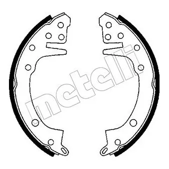 METELLI 53-0598 - Jeu de mâchoires de frein