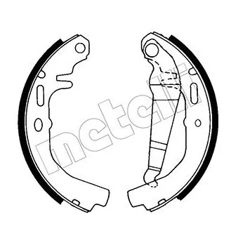 METELLI 53-0612 - Jeu de mâchoires de frein