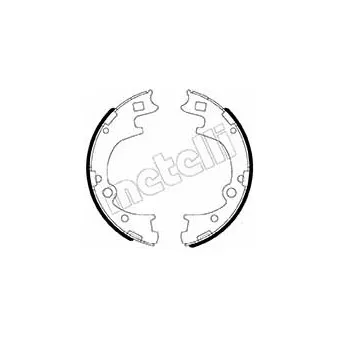 Jeu de mâchoires de frein METELLI 53-0660 pour HYUNDAI H100 2.5 D - 78cv
