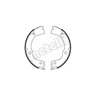 METELLI 53-0670 - Jeu de mâchoires de frein, frein de stationnement