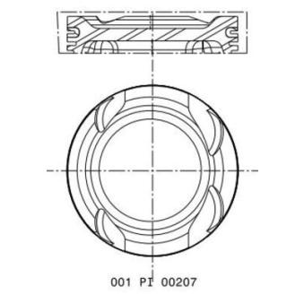 Piston MAHLE 001 PI 00207 002 pour MERCEDES-BENZ GLB GLB 200 - 163cv