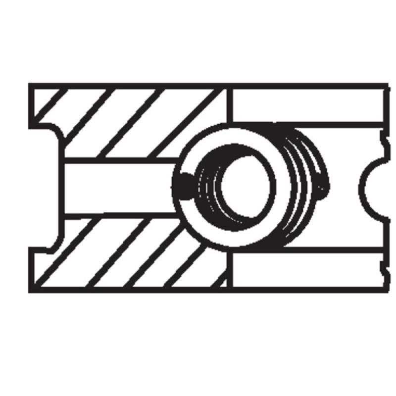 Jeu de segments de pistons MAHLE 007 26 N0 - Visuel 2