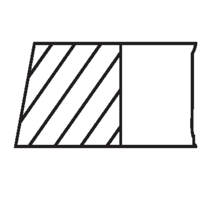 Jeu de segments de pistons MAHLE 007 26 N2 - Visuel 1