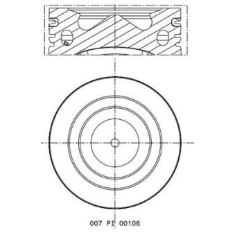 Piston MAHLE 007 PI 00106 001 pour AUDI A7 3.0 HPT - 176cv