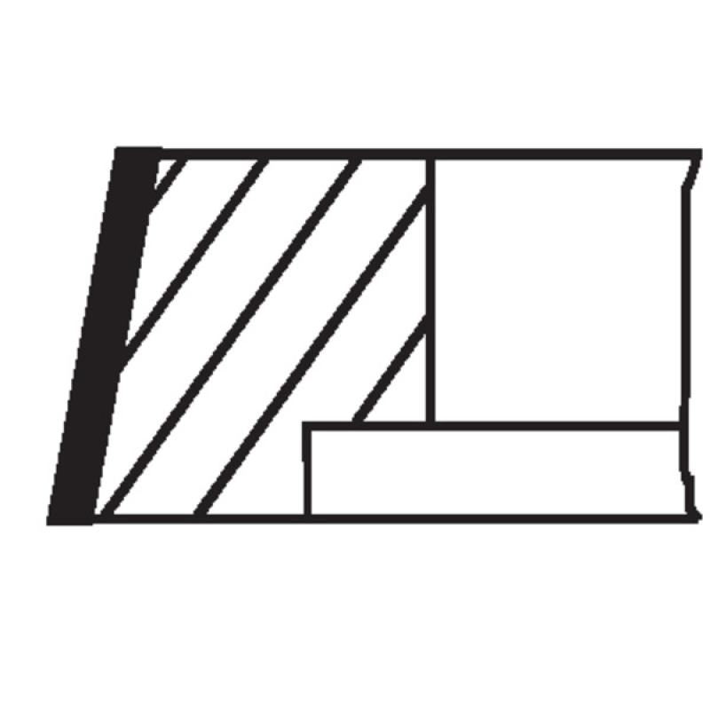 Jeu de segments de pistons MAHLE 008 06 N2 - Visuel 1