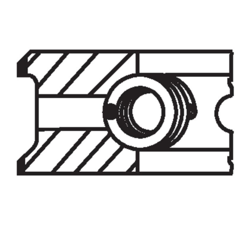 Jeu de segments de pistons MAHLE 008 65 N2 - Visuel 2
