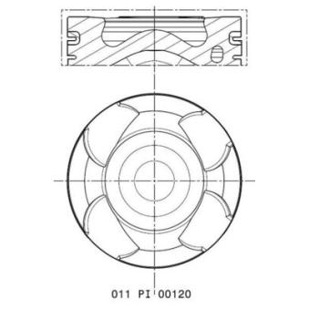 Piston MAHLE 011 PI 00120 000 pour ROVER 600 1.6 CDTi - 110cv