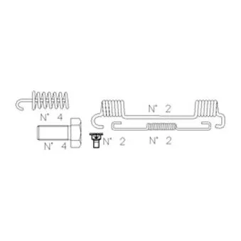 METELLI K311 - Kit d'accessoires, mâchoire de frein