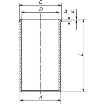 Chemise de cylindre MAHLE [013 LP 00120 000]