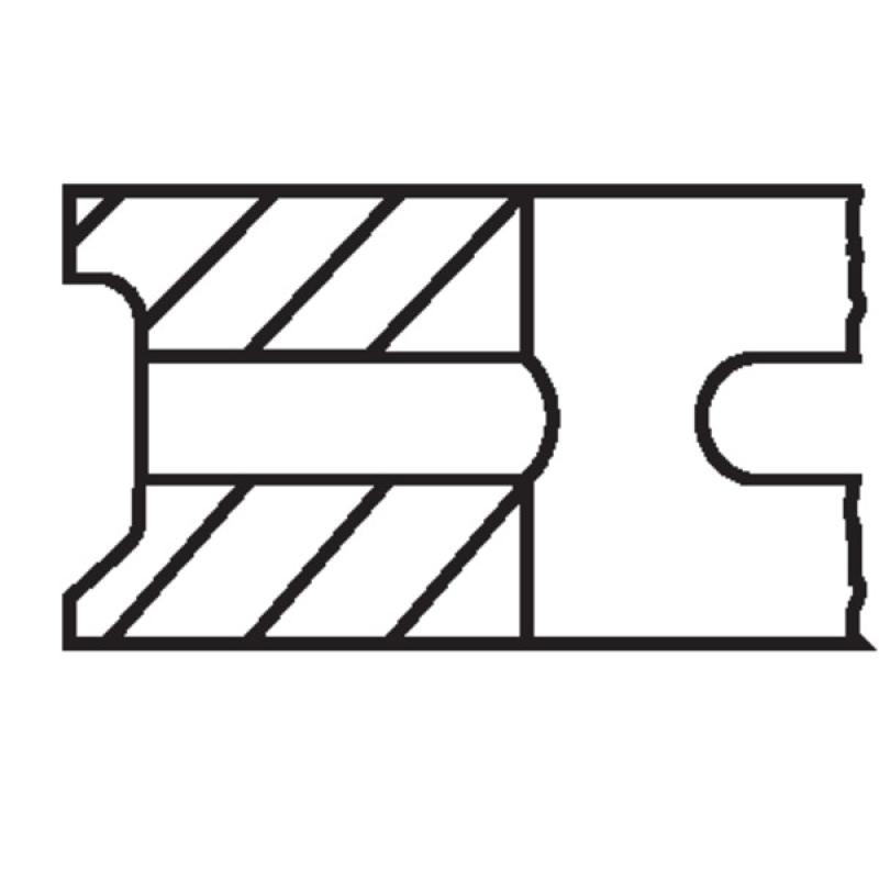 Jeu de segments de pistons MAHLE 014 53 N2 - Visuel 2