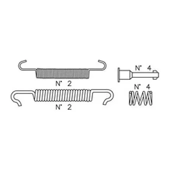METELLI K372 - Kit d'accessoires, mâchoire de frein