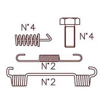 METELLI K376 - Kit d'accessoires, mâchoire de frein