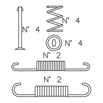METELLI K407 - Kit d'accessoires, mâchoire de frein