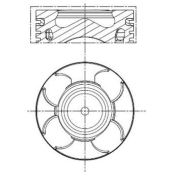 Piston MAHLE 021 PI 00115 001 pour OPEL VIVARO 2.5 CDTI - 146cv