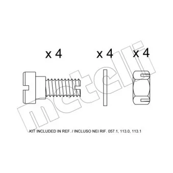 Kit d'accessoires, plaquette de frein à disque METELLI [KIT.002]