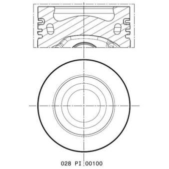 Piston MAHLE 028 PI 00100 002 pour SEAT LEON 2.0 TDI - 110cv