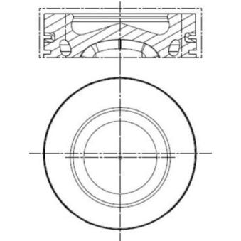 Piston MAHLE 028 PI 00140 000 pour MAZDA 3 1.6 TDI - 110cv