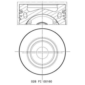 Piston MAHLE 028 PI 00160 000 pour CITROEN C8 2.0 TDI - 110cv