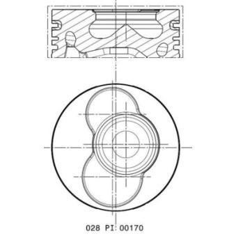 Piston MAHLE 028 PI 00170 002 pour VOLKSWAGEN MULTIVAN 2.5 TDI - 174cv