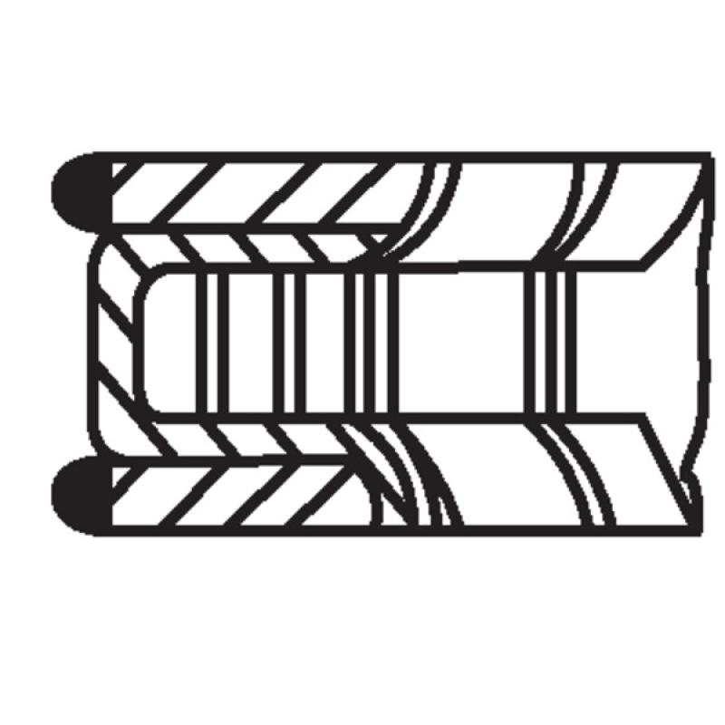 Jeu de segments de pistons MAHLE 028 RS 10101 0V2 - Visuel 2