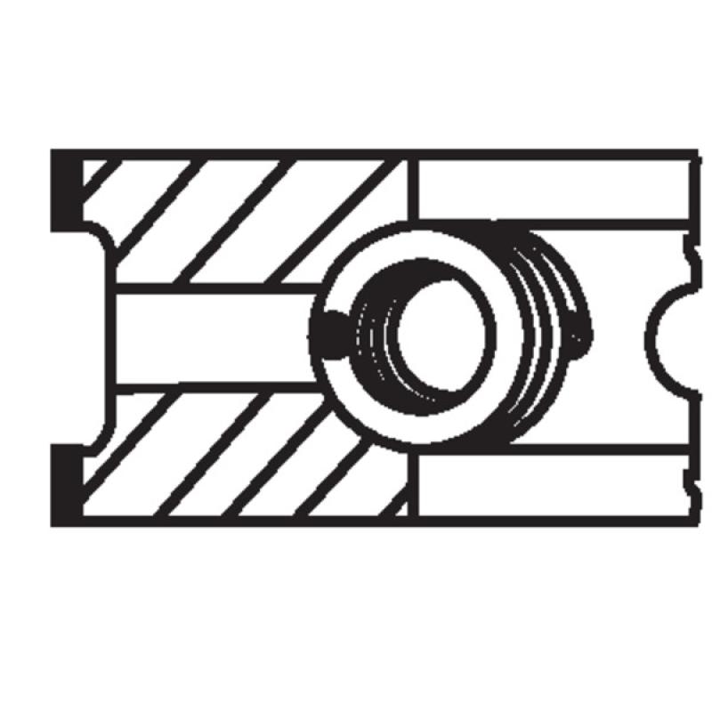 Jeu de segments de pistons MAHLE 030 19 N0 - Visuel 2