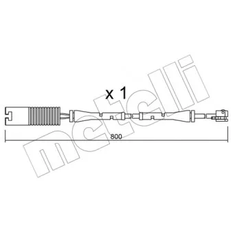 Contact d'avertissement, usure des plaquettes de frein METELLI OEM 34351181337
