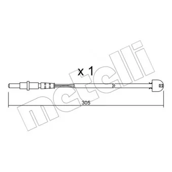 METELLI SU.098 - Contact d'avertissement, usure des plaquettes de frein