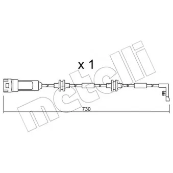 Contact d'avertissement, usure des plaquettes de frein METELLI OEM 6238322