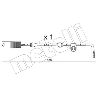 Contact d'avertissement, usure des plaquettes de frein METELLI OEM 34351163207