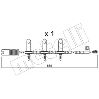 Contact d'avertissement, usure des plaquettes de frein METELLI OEM 34356778175