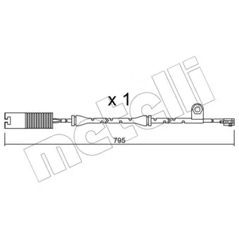 Contact d'avertissement, usure des plaquettes de frein METELLI OEM 34351165579