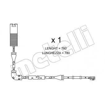 Contact d'avertissement, usure des plaquettes de frein METELLI OEM SEM000012