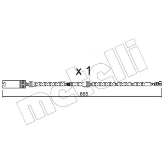 METELLI SU.299 - Contact d'avertissement, usure des plaquettes de frein