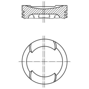 Piston MAHLE OEM 035107109 Piston MAHLE OEM 035107109
