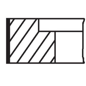 Jeu de segments de pistons MAHLE 034 89 N2 pour MITSUBISHI GALANT 2.3 E - 134cv