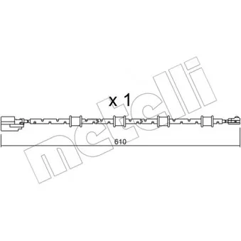 Contact d'avertissement, usure des plaquettes de frein METELLI SU.321