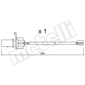METELLI SU.332 - Contact d'avertissement, usure des plaquettes de frein