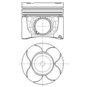 Piston MAHLE 037 PI 00151 000 pour VOLKSWAGEN PASSAT D3 - 163cv