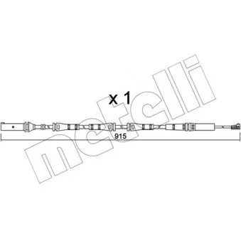 METELLI SU.351 - Contact d'avertissement, usure des plaquettes de frein