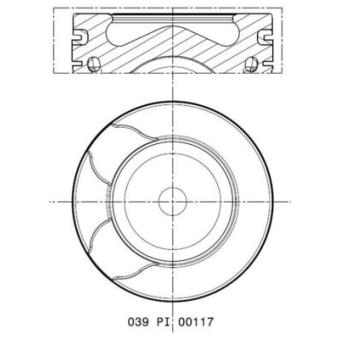 Piston MAHLE 039 PI 00117 000 pour CITROEN DS5 2.0 HDi 135 - 136cv