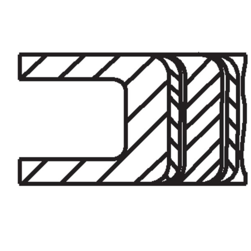 Jeu de segments de pistons MAHLE 040 01 V1 - Visuel 2