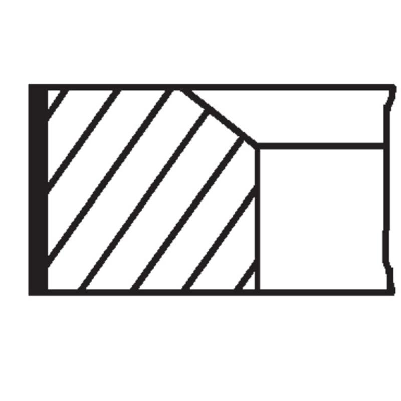Jeu de segments de pistons MAHLE 040 14 N2 - Visuel 1