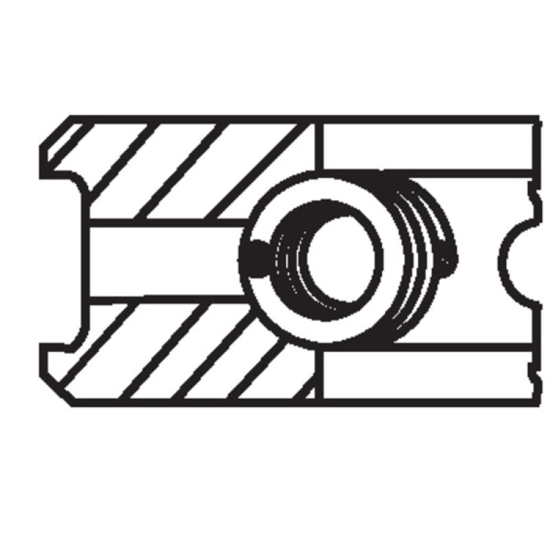 Jeu de segments de pistons MAHLE 040 18 N0 - Visuel 2