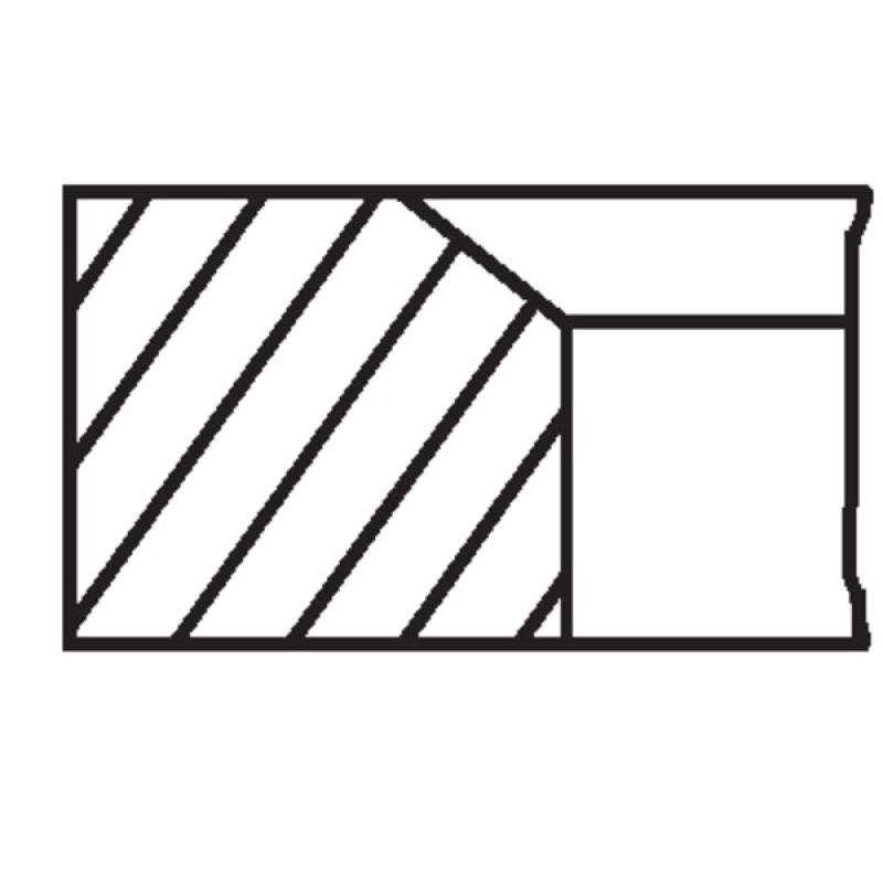 Jeu de segments de pistons MAHLE 043 26 N0 - Visuel 1