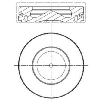 Piston MAHLE 081 PI 00100 000 pour MERCEDES-BENZ CLASSE E 316 d - 116cv