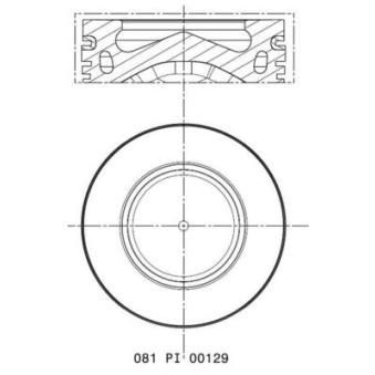 Piston MAHLE 081 PI 00129 000 pour VOLKSWAGEN GOLF Cooper D - 112cv